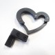 Fermoir Heart twist lock Electro Black