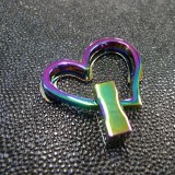 Fermoir Heart twist lock rainbow DV