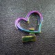 Fermoir Heart twist lock rainbow