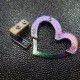 Fermoir Heart twist lock rainbow