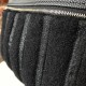Tissu laine bouillie noire