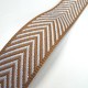 Sangle lurex argent chevron camel