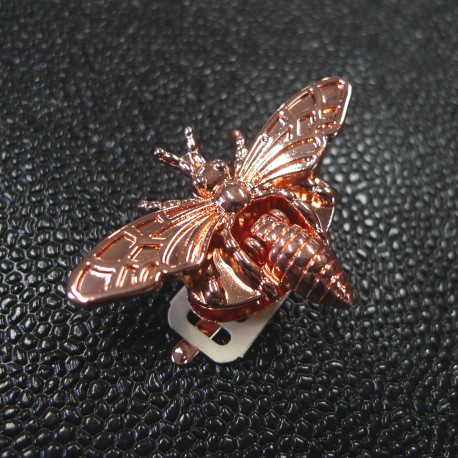 Fermoir Bee tourniquet métal rose DV
