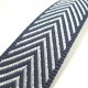 Sangle lurex argent chevrons marine