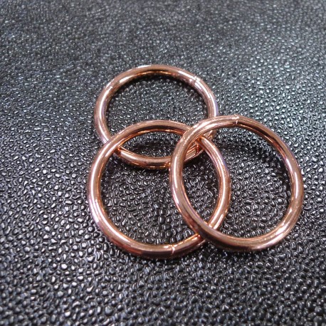 Anneau métal 35 mm métal rose