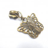 Curseur zip Butterfly bronze
