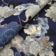 Toile Coton Japan Lion blue