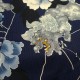 Toile Coton Japan Lion blue