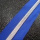 Zip grosse spirale bleu roi et argent au 10 cm