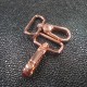 Lot de 2 mousquetons métal rose 25 mm