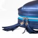 Simili cuir Omega BIS bleu irisé