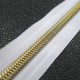 Zip grosse spirale blanc et or au 10 cm
