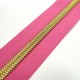 Zip grosse spirale fuchsia et or au 10 cm