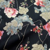 Toile Coton Japan Lion Black