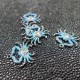 Breloque Charm Crabe antique bleu