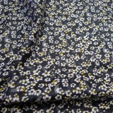 Enduit coton fleurs du Japon noir
