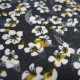 Enduit coton fleurs du Japon noir