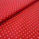Enduit coton rouge mini pois