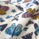 Coton envolée de papillons bleus