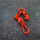 Curseur zip cordon laqué rouge