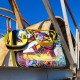 Carré velours graffiti wall