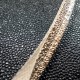 Passepoil simili cuir Glitter or