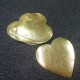 Coeur cuir or