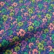 Enduit coton jardin sauvage marine