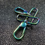 Lot de 2 mousquetons métal rainbow 40 mm
