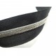 Zip SB grosse spirale noir et MAT argent au 10 cm