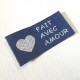 Etiquette "Fait avec amour" Marine