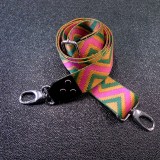 Bandoulière réglable jacquard Keseya fuchsia vert