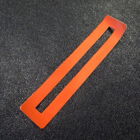 Appliqué poche cuir orange