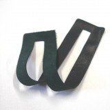 Appliqué poche cuir vert bouteille