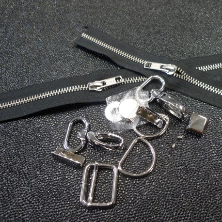 Kit zips métal YKK TETRA
