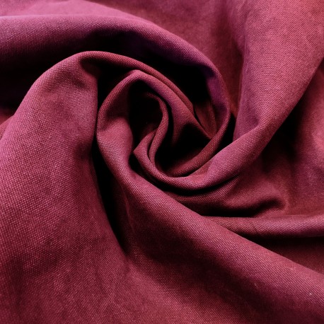 Toile cotton Military bordeaux