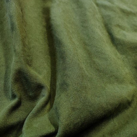 Toile cotton Military vert Kiwi