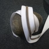 Zip SB grosse spirale blanc et gun au 10 cm
