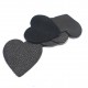 Coeur cuir noir texturé
