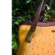Simili cuir autruche moutarde