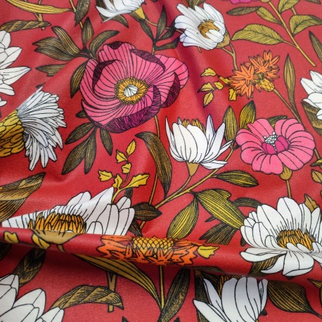 Enduit coton Alhambra rouge