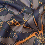 Satin de coton Alcazaba marron