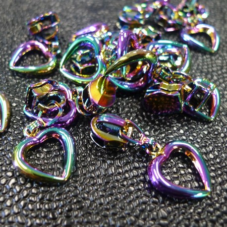 Curseur zip Coeur Rainbow