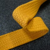 Sangle tressée coton moutarde