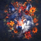Carré velours Wolf