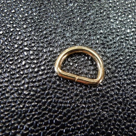 Anneau demi rond 15 mm or