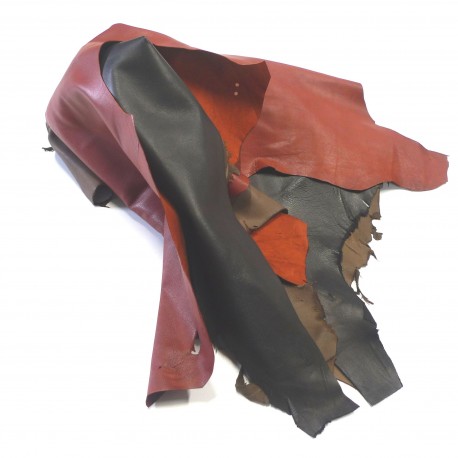 Lot 3 peaux de cuir véritable