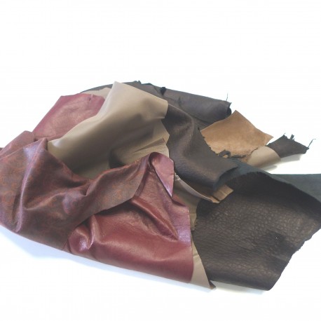Lot 3 peaux de cuir véritable