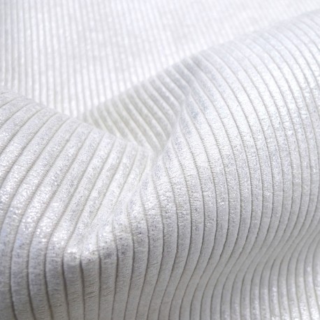 Tissu velours Hugy argent