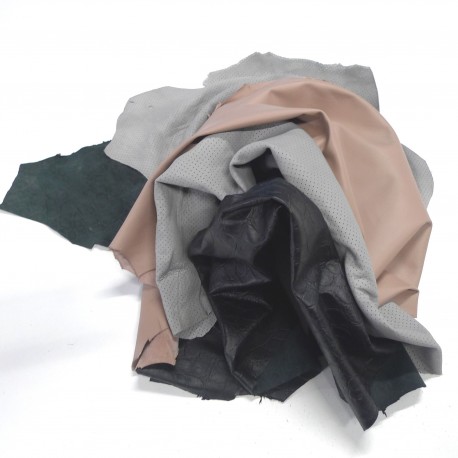 Lot 3 peaux de cuir véritable